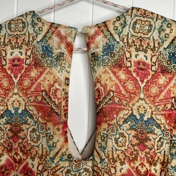 Show Me Your Mumu Romper Deep V Neck Boho Long Sleeve Shorts Ruffle Size XS - Picture 5 of 8